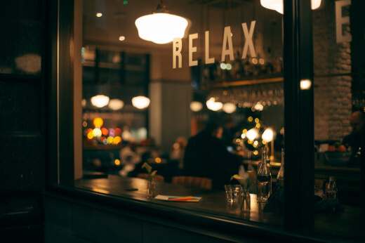 relaxing place at restaurant